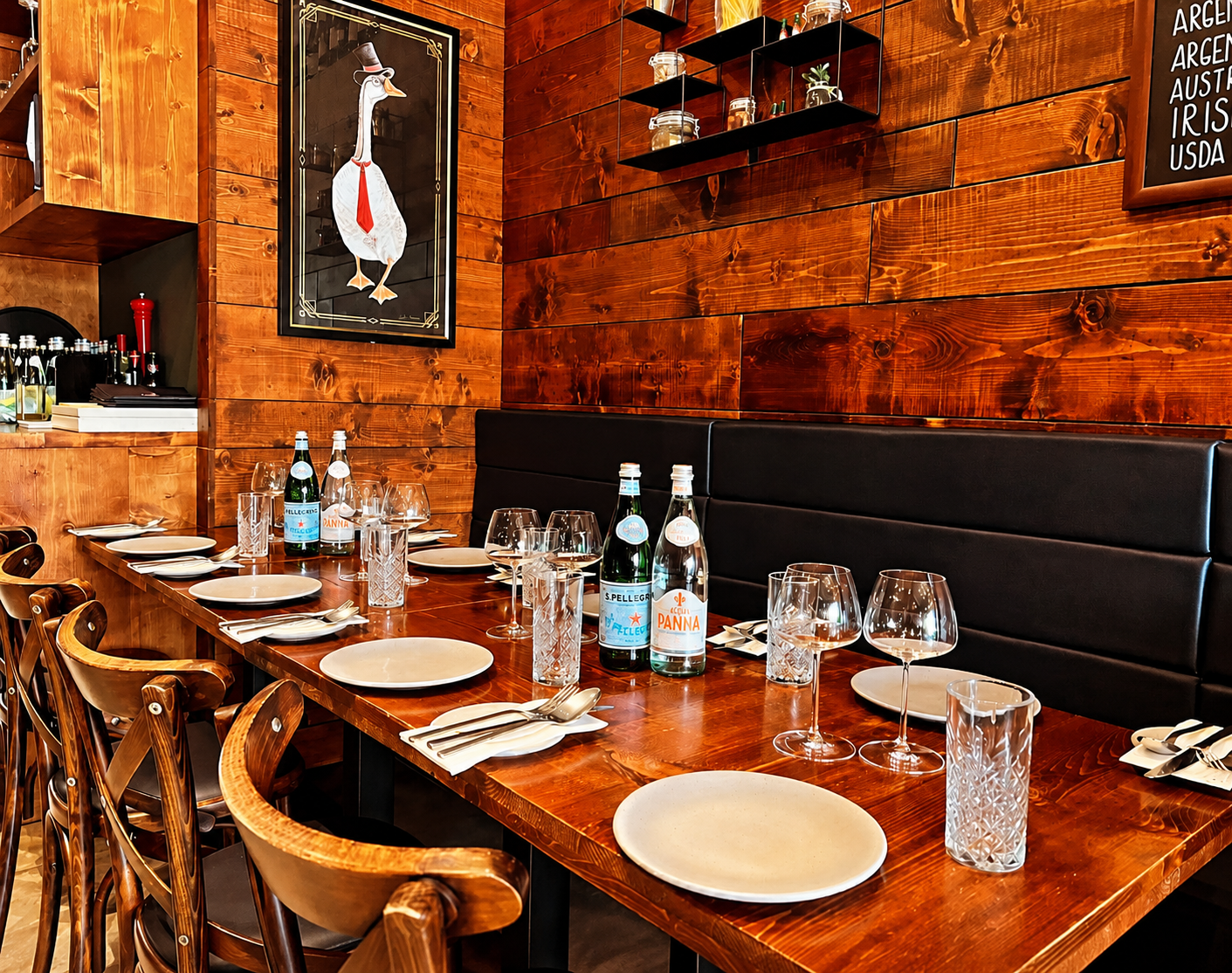 The dining room at The Lucky Goose